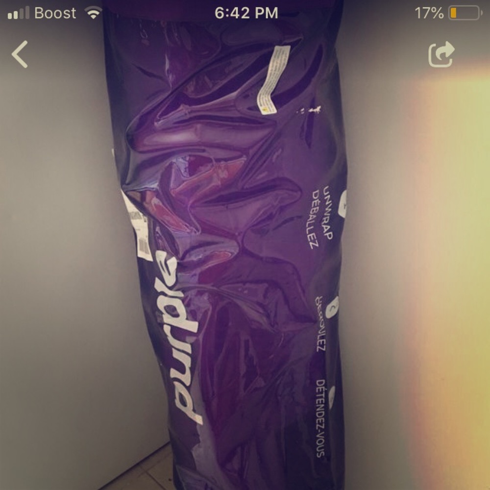 Queen size purple mattress